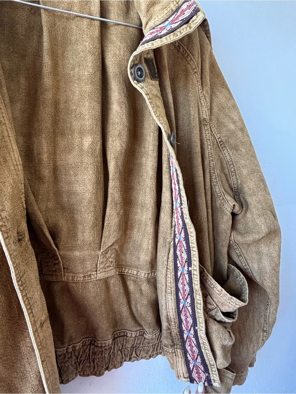 Free People Utility Jacket in Mustard - Picture 5 of 6